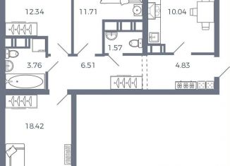 Продаю 3-комнатную квартиру, 72.1 м2, село Николаевка