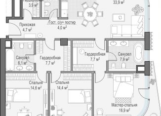 Продаю 3-ком. квартиру, 133.7 м2, Москва