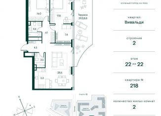 2-ком. квартира на продажу, 102.6 м2, Москва, СЗАО