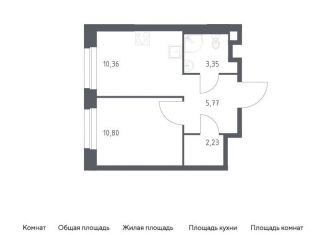 Продажа 1-ком. квартиры, 32.5 м2, деревня Столбово, жилой комплекс Эко Бунино, 13