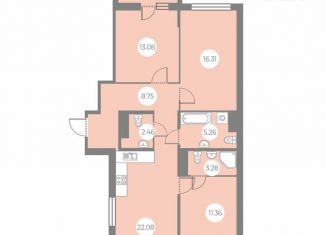 Продажа 3-комнатной квартиры, 89.5 м2, Санкт-Петербург, муниципальный округ Шувалово-Озерки