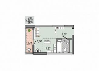 Продается квартира студия, 23.9 м2, Екатеринбург, метро Ботаническая, улица Печатников, 3/1