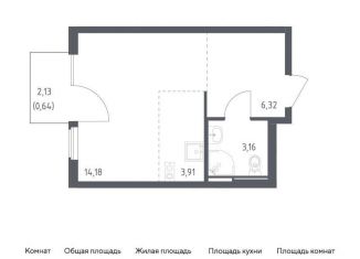 Продажа квартиры студии, 28.2 м2, Москва, жилой комплекс Остафьево, к22