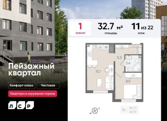 Однокомнатная квартира на продажу, 32.7 м2, Санкт-Петербург, метро Гражданский проспект