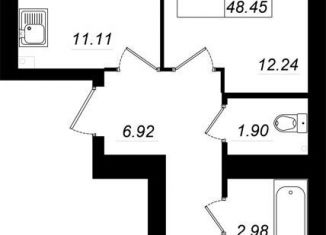 Продам 2-ком. квартиру, 48.5 м2, Белебей, улица Гайсина, 8