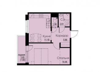 Продается 1-ком. квартира, 36.8 м2, Мурино, Екатерининская улица, 23