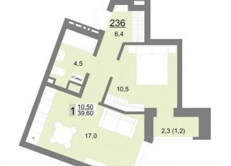 Продается 1-комнатная квартира, 39.6 м2, Свердловская область