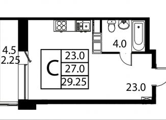 Продается 1-ком. квартира, 29.3 м2, Московская область