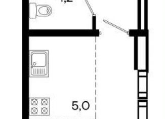 Продам квартиру студию, 34.9 м2, Крым, Севастопольская улица, 41