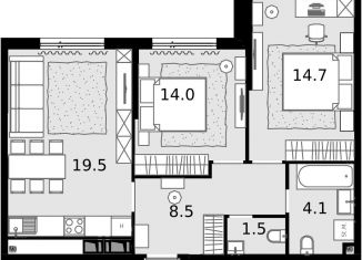 Продается 2-ком. квартира, 62.3 м2, Москва, Отрадная улица, 4А