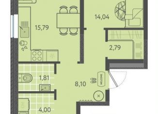 Продаю 2-ком. квартиру, 62.8 м2, Краснодар