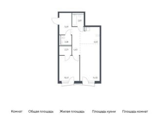 Продам 1-комнатную квартиру, 49.4 м2, Московская область, жилой комплекс Квартал Авиаторов, к8