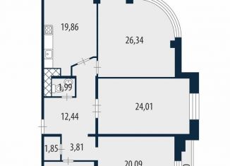 3-ком. квартира на продажу, 117 м2, Санкт-Петербург, Московский проспект, 183-185, ЖК Граф Орлов