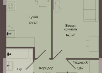 1-ком. квартира на продажу, 41 м2, Нижний Новгород, метро Парк Культуры