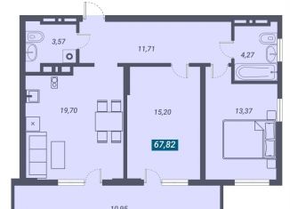 Продается 3-ком. квартира, 67.8 м2, Новосибирск, улица Королёва, 19, метро Берёзовая роща