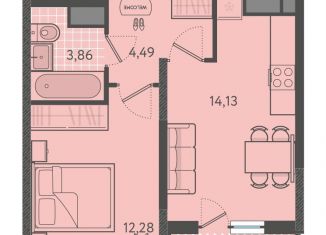 Продажа 1-комнатной квартиры, 36.9 м2, Краснодар, Прикубанский округ