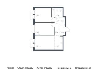 Продаю 2-комнатную квартиру, 53.1 м2, Балашиха, жилой комплекс Квартал Авиаторов, к8