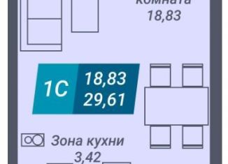 Продаю квартиру студию, 29.6 м2, Новосибирск, улица Королёва, 19