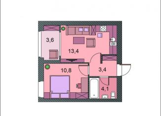 Продам 1-комнатную квартиру, 33.5 м2, Волгоградская область