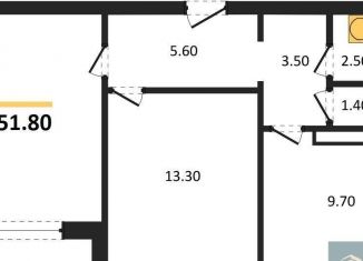 Продажа 2-комнатной квартиры, 51.8 м2, Воронеж, улица Шишкова, 140Б/16, Центральный район