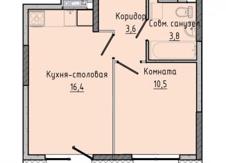 Продаю 1-ком. квартиру, 34.3 м2, Удмуртия