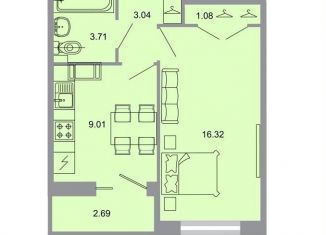 Продается 1-комнатная квартира, 33.6 м2, поселок Бугры, Тихая улица, 13к3