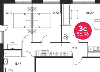 Продается 2-комнатная квартира, 58 м2, Ростов-на-Дону