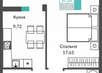 Продажа 1-комнатной квартиры, 37.6 м2, село Перово