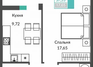 Продается 1-ком. квартира, 37.6 м2, село Перово