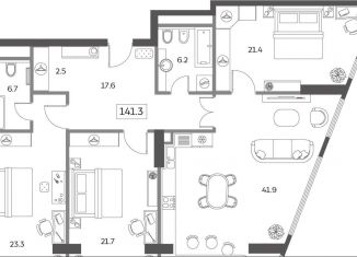 Продам 4-ком. квартиру, 143.5 м2, Москва, Мытная улица, 40к1, район Якиманка