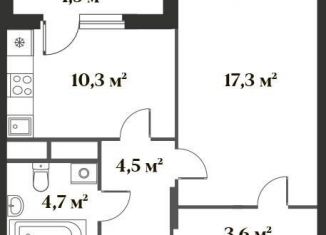 Продам 1-ком. квартиру, 40.4 м2, Красногорск, Золотая аллея, 2