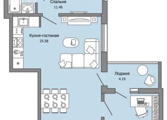 Продам трехкомнатную квартиру, 66 м2, Ульяновск, ЖК Ультраград, жилой комплекс Ультраград, 2