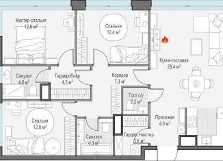 Продаю 3-ком. квартиру, 103.8 м2, Москва, ЗАО, проспект Генерала Дорохова, 39к2А