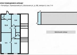 Продаю помещение свободного назначения, 76 м2, Санкт-Петербург, Школьная улица, 68, муниципальный округ Ланское