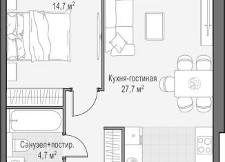 Продажа 1-комнатной квартиры, 50.9 м2, Москва, проспект Генерала Дорохова, 39к2А, метро Минская