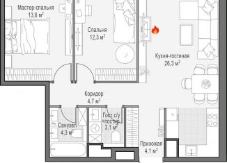 Продам двухкомнатную квартиру, 73 м2, Москва, метро Минская, проспект Генерала Дорохова, 39к2А