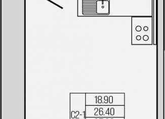 Продается квартира студия, 27.6 м2, городской посёлок Кузьмоловский