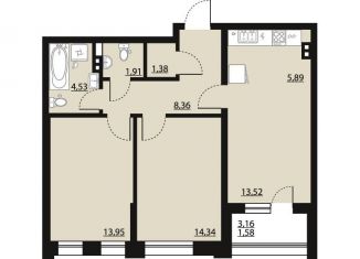 Продается 2-ком. квартира, 65.5 м2, Воронежская область, Московский проспект, 132