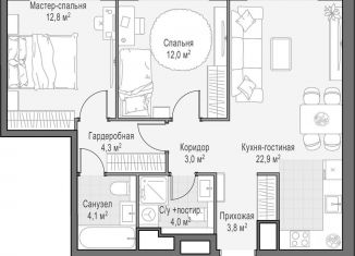 2-комнатная квартира на продажу, 67.1 м2, Москва, проспект Генерала Дорохова, 39к2А