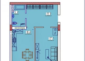 Продажа 1-ком. квартиры, 58.8 м2, Владикавказ, улица 8 Марта, 8, микрорайон Северный