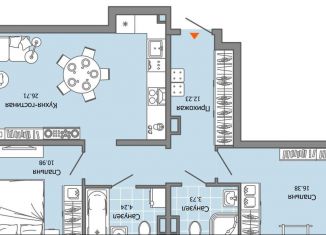 Продается 3-ком. квартира, 76 м2, Ульяновск, Засвияжский район, жилой комплекс Ультраград, 2