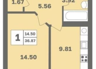 1-комнатная квартира на продажу, 36.9 м2, Уфа, Дёмский район, улица Мечтателей, 8