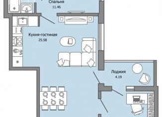 Продам 3-ком. квартиру, 65 м2, Ульяновск, ЖК Ультраград, жилой комплекс Ультраград, 2