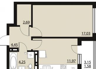 Продается 1-ком. квартира, 42 м2, Воронеж, Московский проспект, 132, Центральный район