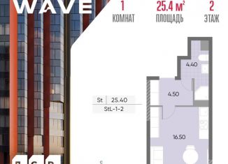 Продам квартиру студию, 25.4 м2, Москва, станция Москворечье