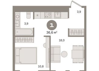 Продам 1-комнатную квартиру, 36.6 м2, Москва, Дубининская улица, вл59к2