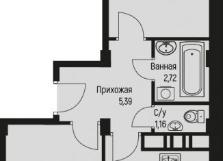 Продаю 2-комнатную квартиру, 48.7 м2, аул Новая Адыгея