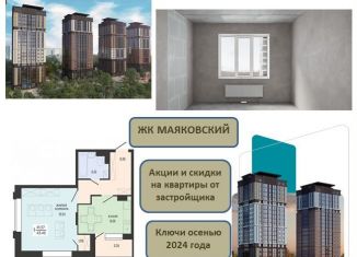 Продается однокомнатная квартира, 43.5 м2, Воронеж, улица Гаршина, 25ск2