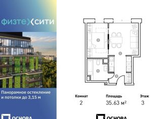 Продам 2-ком. квартиру, 35.6 м2, Москва, СВАО