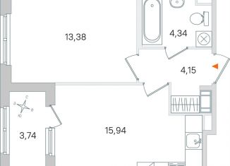 Продается 1-ком. квартира, 39.7 м2, Пушкин